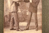 1880s Mounted Albumen Photo 4¼x6 - Staged Boxing 2 Finely Dressed Gentlemen V25