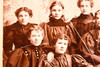 Late 1800s Paris Panel 9¾x6¾'' Albumen Photo - Portrait of 11 Women & 1 Man V26