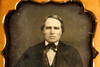 Daguerreotype Photo Stern Victorian Gentleman Portrait 1/6 Plate No Case V24