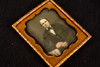 Daguerreotype Photo Stern Victorian Gentleman Portrait 1/6 Plate No Case V24