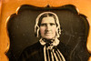 Early Daguerreotype Photo Victorian Lady in Bonnet 1/6 Plate Book Form Case V27