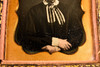 Early Daguerreotype Photo Victorian Lady in Bonnet 1/6 Plate Book Form Case V27
