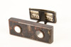 Antique All Metal Folding Pocket 3x7cm Stereo Viewer with 8 Cards V22