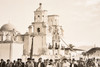 1940 Press Photo Procession at Mission San Xavier del Bac, Arizona 9x7¼"