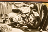Chicago Injured Motorcyclist Receiving Aid at Crash Scene 1947 AP Wire Photo V33