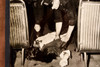Bandit Killed in NYC Bus Hold Up Photo Crime Scene 1947 AP Wirephoto V39