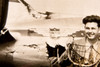 1947 AP Wirephoto Teen Misses Death by Seconds United DC-4 Crash Photo V38