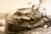 1947 Texas City Disaster Wilson B Keene Wreck Ship Damage AP Wire Photo V36
