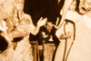1947 Snake Handling Church Service Tennessee Rattlesnake AP Wire Photo V32