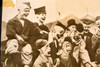 Sad Youngster Jimmy Foster with Circus Clowns Chicago 1947 AP Wire Photo V31