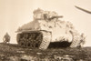 1947 AP Wire Photo Marine Air Reserve Exercise Sherman Tank El Toro Base V36