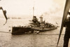 USS Leyte US Sailors View Turkish Cruiser Yavuz 1947 AP Wire Photo V34