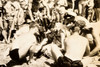 1947 AP Wire Photo Chicago Lake Michigan Drowning Death Crowed Beach Rescue V34