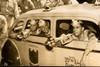1947 AP Wire Photo American Legion Drum & Bugle Corps Arrive NYC Convention V30