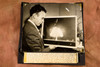 Atom Bomb Mushroom Cloud Empire State Building Comparison 1947 AP Wire Photo V39