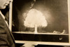 Atom Bomb Mushroom Cloud Empire State Building Comparison 1947 AP Wire Photo V39