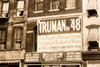 New York City Truman '48 Campaign Billboard Tammany Hall 1947 AP Wire Photo V38