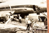 Air France Lockheed Constellation Ground Loop LaGuardia 1947 AP Wire Photo V30