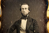 Daguerreotype Photo Bearded Gentleman with Books Bow Tie 1/6 Plate 1850s V38