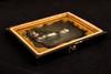 Daguerreotype Photo Bearded Gentleman with Books Bow Tie 1/6 Plate 1850s V38