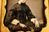 1850s Hand Tinted Daguerreotype Woman Pink Cheeks 1/2 Floral Case 1/6 Plate V39