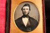 1840s 1/6 Plate Daguerreotype Photo Dashing Gentleman Chin Curtain Beard V30