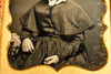 1840s 1/6 Plate Daguerreotype Photo Elderly Woman Flowers in Urn Case V35