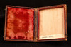 1840s 1/6 Plate Daguerreotype Photo Young Woman with Books Floral Case V32