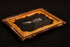 Daguerreotype Photo Hand Tinted Gentleman Sideburns Bow Tie 1/6 Plate 1850s V37