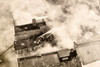 Coney Island Amusement Park Fire Aerial New York 16x10⅜" 1947 AP Wire Photo V34