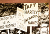 Taft-Hartley Bill Protest Pickets Taft Wedding Scene 6¼x8¾ 1947 AP Wire Photo