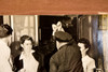 Brooklyn Trust Strike Protest 1947 AP Wire Photo Handcuffed Pickets 6¼x8¾ V39