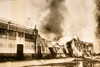 LA Harbor Steamship Terminal Explosion Fire 9x6¾ 1947 AP Wire Photo V39