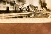 LA Harbor Steamship Terminal Explosion Fire 9x6¾ 1947 AP Wire Photo V39