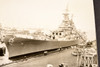 USS Missouri Departs Norfolk for Brazil 8¼ x 7¼ 1947 AP Wire Photo V32