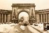 Manhattan Bridge Snow Emergency Traffic 7⅜x5¼ 1947 AP Wire Photo V39