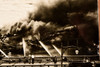 Heavy Smoke From Island Queen Fire 9x7¼ 1947 Associated Press Photo V31