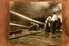 Firefighters Battle Island Queen Blaze Pittsburgh 6⅝x6⅜ 1947 Press Photo V34