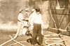 Texas City Grandcamp Fire Dock Workers 8¾x7½ 1947 AP Wire Photo V34