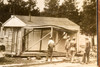 Shevlin Oregon Logging Town Moves Houses by Tractor 8¼x7¼ 1947 AP Wire Photo V33