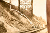 Portland Oregon 100-Foot Viaduct Car Crash 6¾x9¼ 1947 AP Wire Photo V39