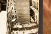Paratrooper Parachutes Into NYC Times Square 8¾ x 7½ 1947 AP Wire Photo V39