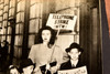 Mother & Children Join Telephone Strike Picket 1947 7x8⅜ AP Wire Photo V33