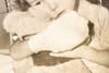 Girl Injured in Washing Machine Wringer CA 1947 6⅜x8⅝ AP Wire Photo V36