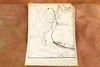 Atlantic Hurricane Course Map 6⅝x9½ 1947 AP Wire Photo V31