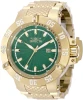 Invicta Subaqua Noma III 50mm Quartz Diver 500m Green Dial Gold Tone Date NEW