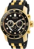 Invicta Pro Diver Scuba Chronograph Black Dial Gold Men’s Quartz Watch 6981 NEW