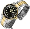 Invicta Pro Diver Stainless Steel Men's Quartz Watch 2 Tone Black Face 26973 NEW