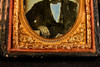 Daguerreotype Bearded Man with Bow Tie in Ornate Full Case 1/9 Plate Antique V30