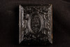 Daguerreotype Bearded Man with Bow Tie in Ornate Full Case 1/9 Plate Antique V30